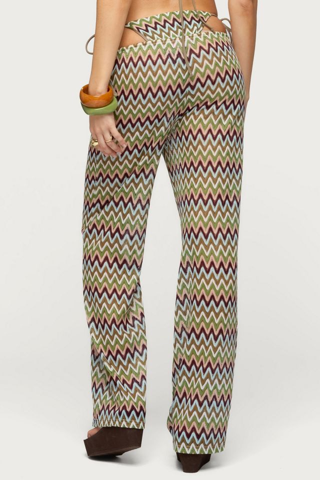 Edikted Mindee Zigzag Crochet Pants #3