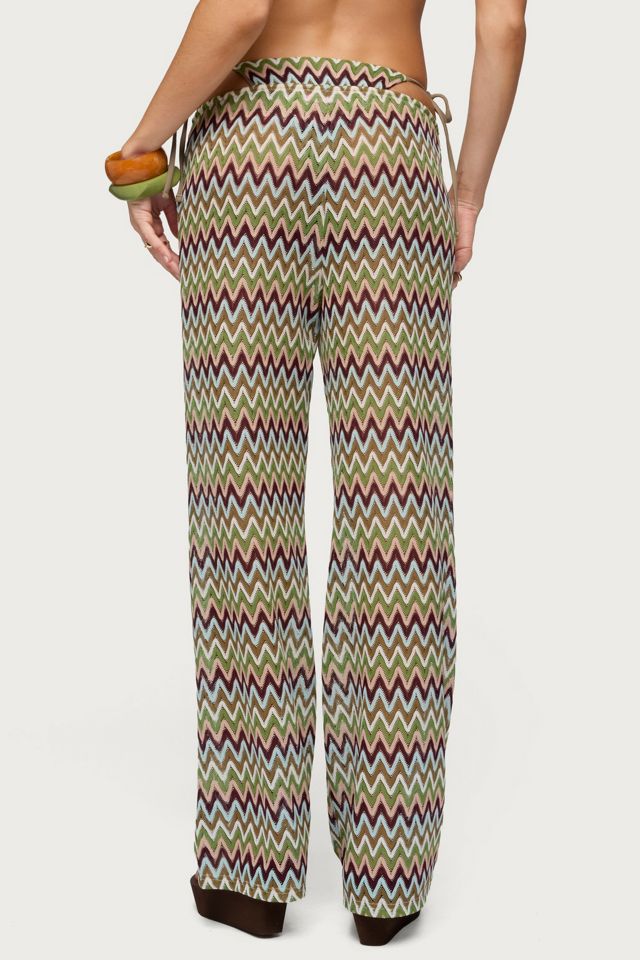 Edikted Mindee Zigzag Crochet Pants #4