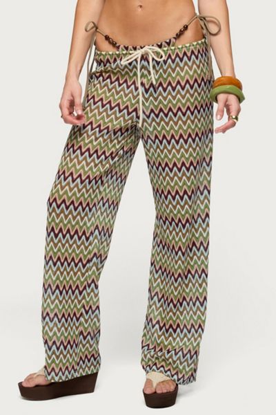 Edikted Mindee Zigzag Crochet Pants