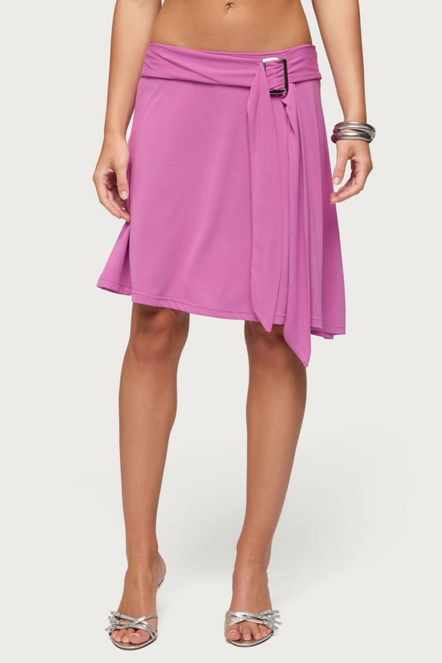 Edikted Fiori Buckle Asymmetric Midi Skirt #1