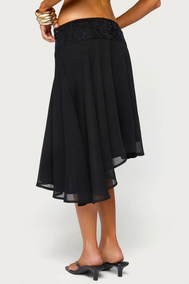 Edikted Evia Lacey Asymmetric Midi Skirt #4