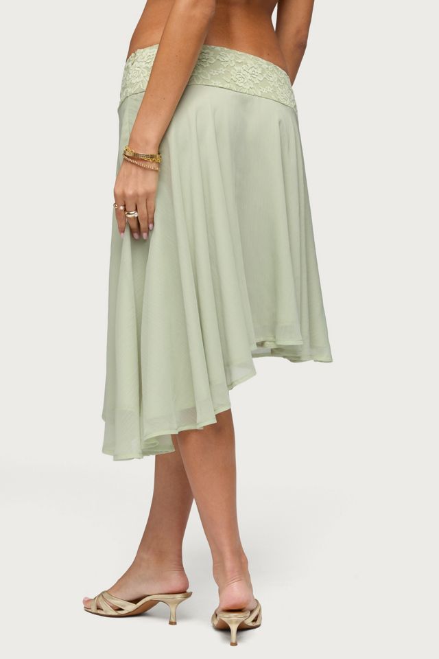 Edikted Evia Lacey Asymmetric Midi Skirt #2