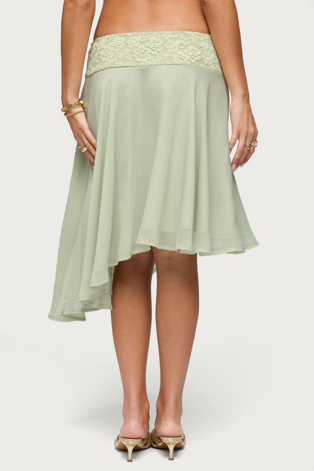 Edikted Evia Lacey Asymmetric Midi Skirt #4