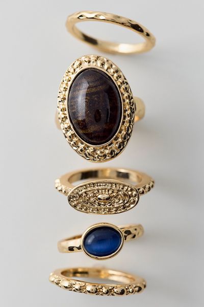 Tiger's Eye Mix  Match Rings Set