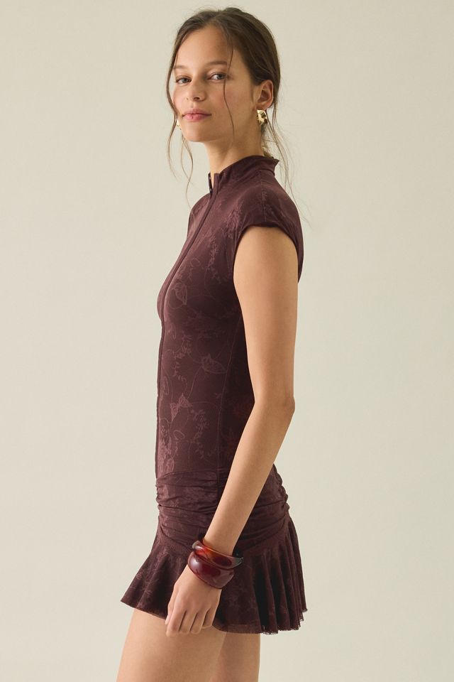 I.AM.GIA. Isela Cap Sleeve High Neck Bodycon Mini Dress #2