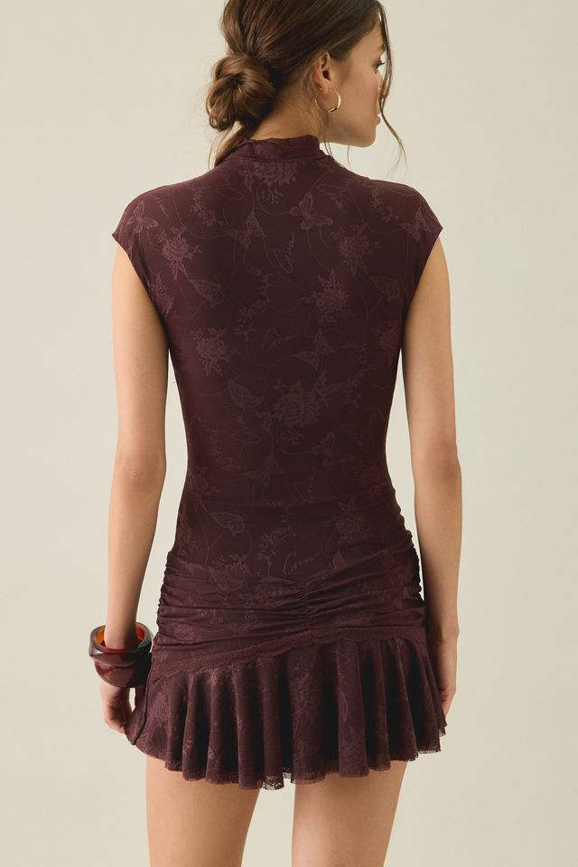 I.AM.GIA. Isela Cap Sleeve High Neck Bodycon Mini Dress #3