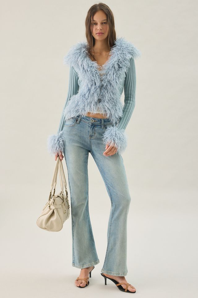 I.AM.GIA. Cressida Faux Fur Trim Zip-Up Sweater Jacket #1