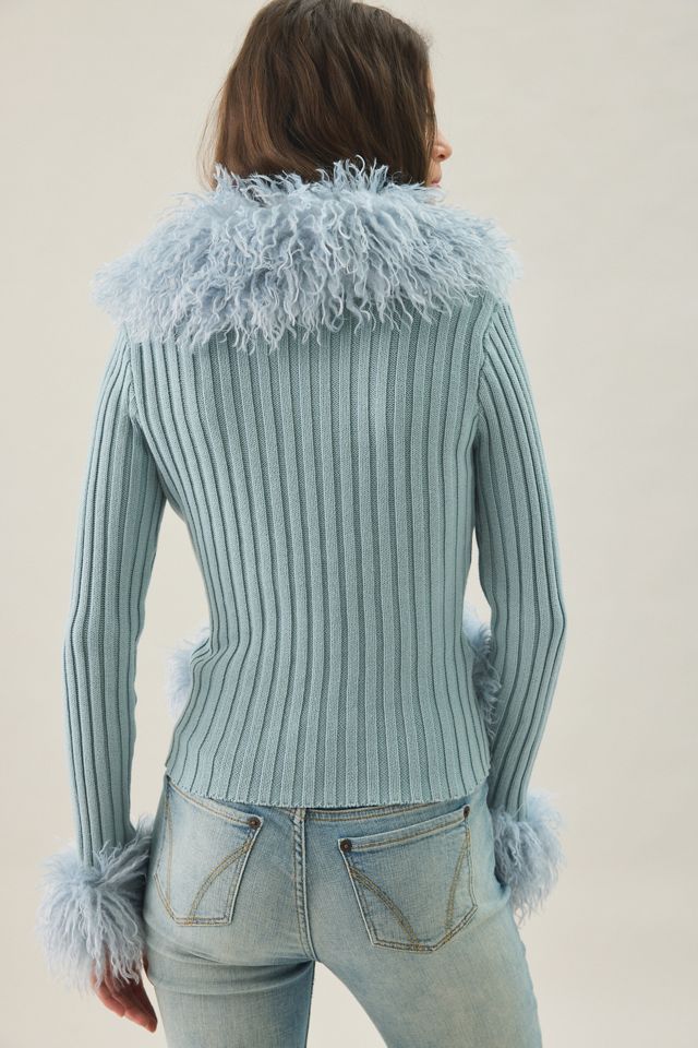 I.AM.GIA. Cressida Faux Fur Trim Zip-Up Sweater Jacket #3