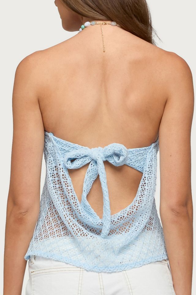 Edikted Chelce Back Cutout Crochet Top #4