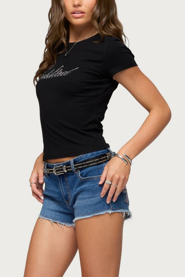 Edikted Edikted Icon Rhinestone T Shirt #3