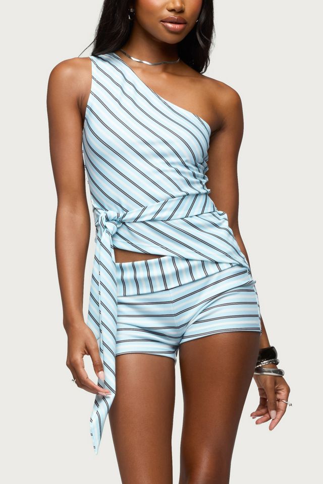Edikted Chantal Asymmetric Striped Top #3