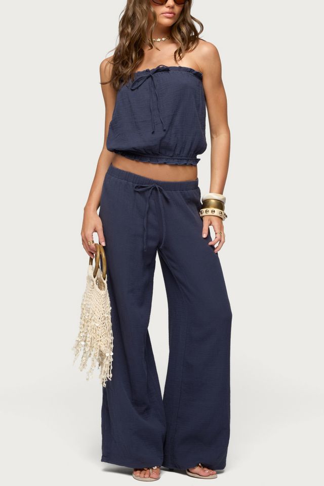 Edikted Viktoria Strapless Gauze Bubble Top #1