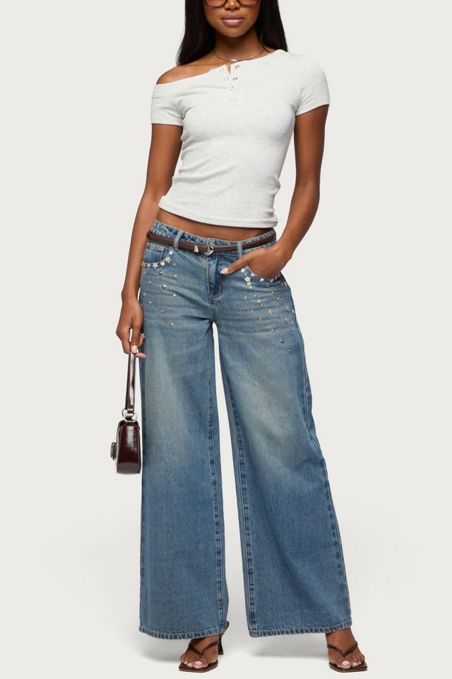 Edikted Jubilee Off Shoulder Henley Top #1