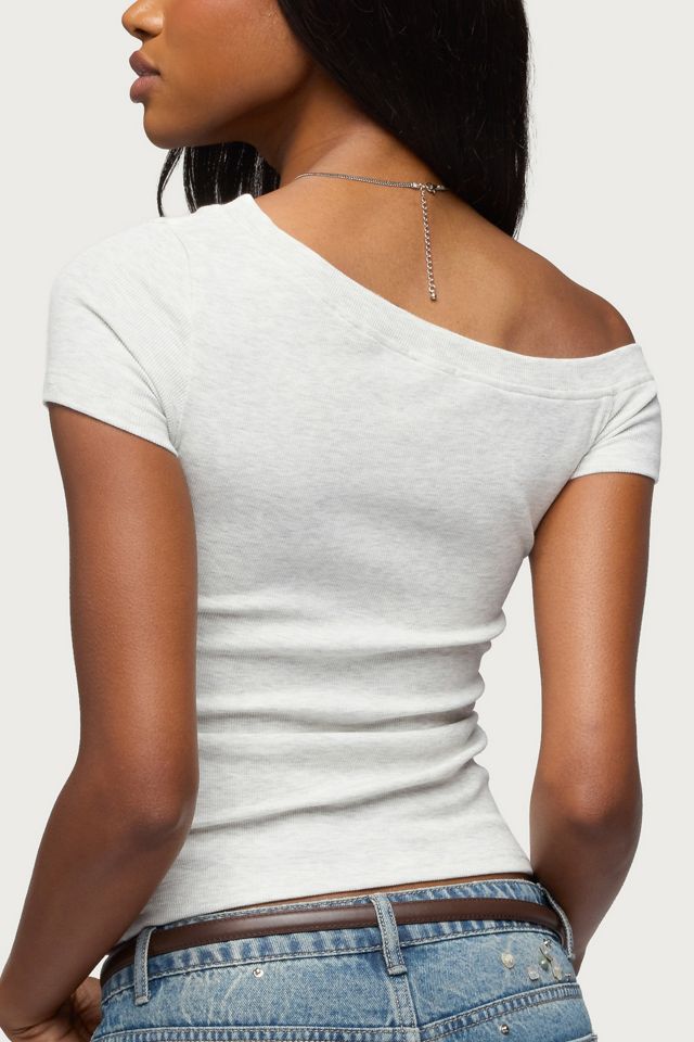 Edikted Jubilee Off Shoulder Henley Top #4