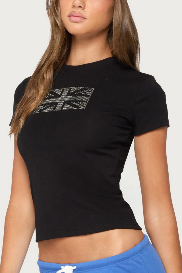 Edikted UK Girl Rhinestone T Shirt #2
