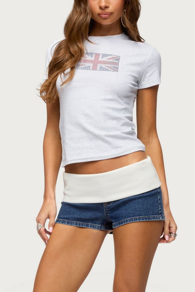 Edikted UK Girl Rhinestone T Shirt #3