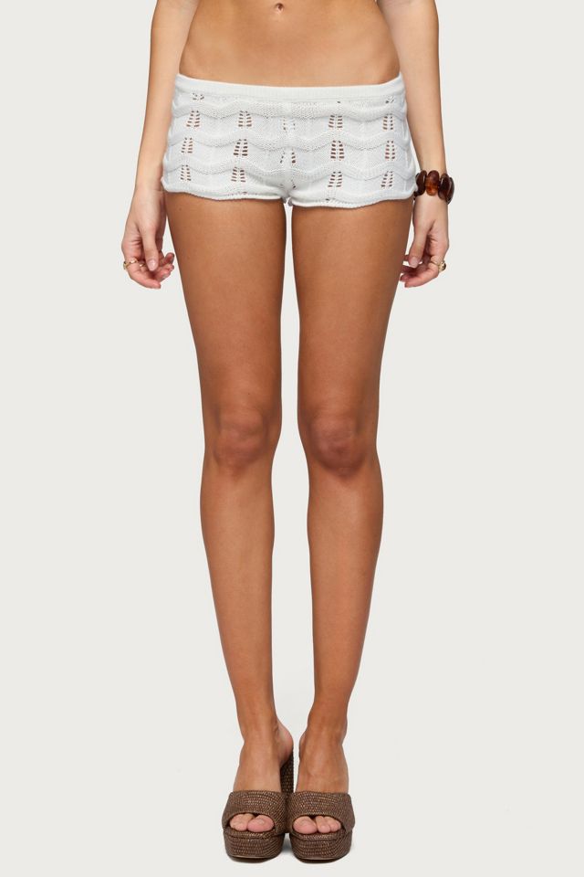 Edikted Isola Crochet Shorts #1