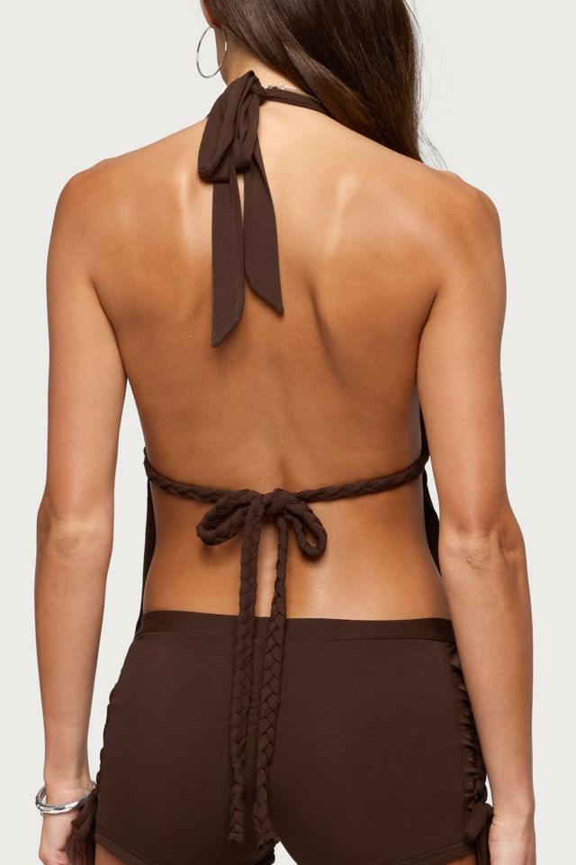 Edikted Jilly Braided Backless Halter Top #2