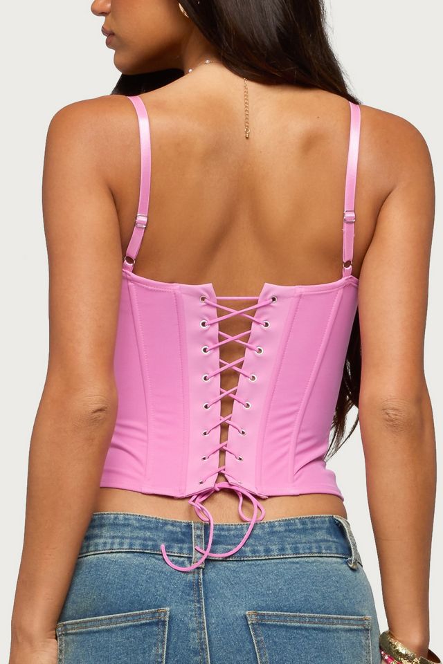 Edikted Inka Floral Sequin Bead Cupped Corset #4