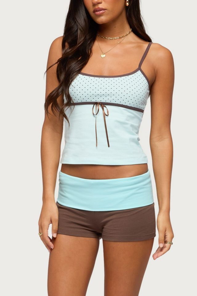 Edikted Emmey Contrast Foldover Shorts #1
