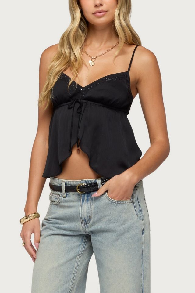 Edikted Liby Spilt Front Babydoll Top #3