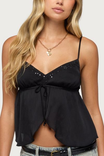 Edikted Liby Spilt Front Babydoll Top