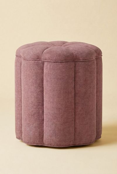 TOV Furniture Fleur Flower Shaped Velvet Upholstered Storage Ottoman
