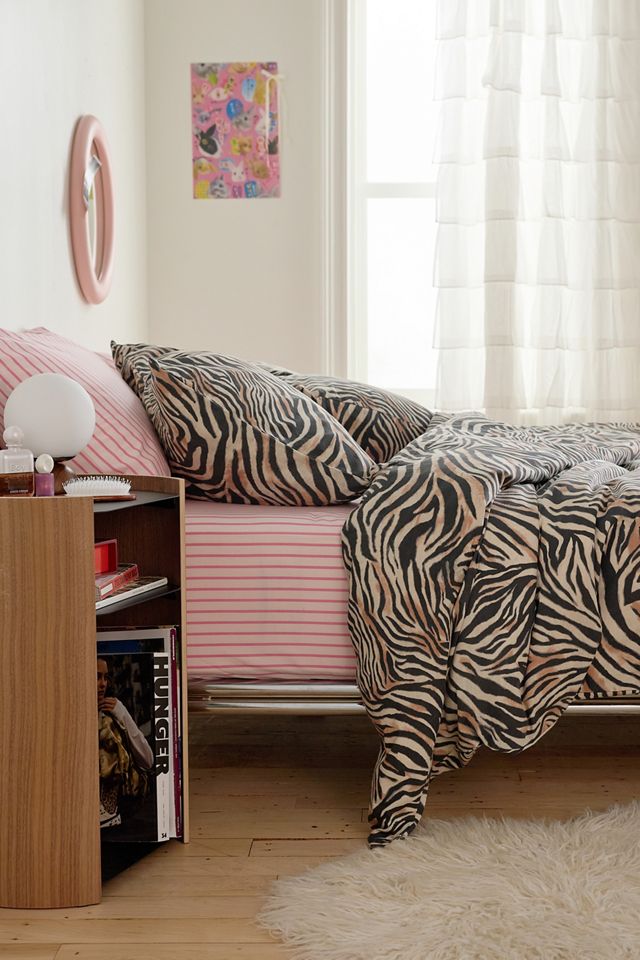 Ensemble de housse de couette imprimée à rayures de tigre #1
