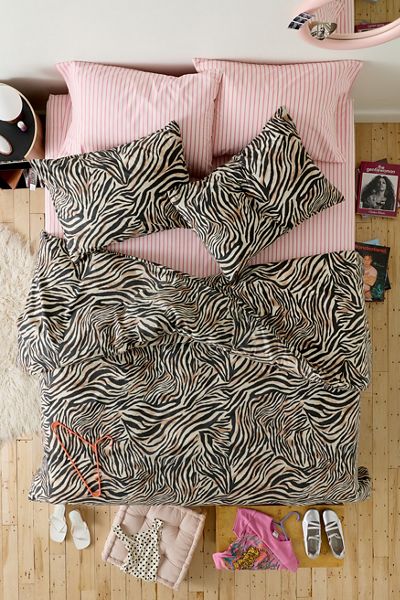 Ensemble de housse de couette imprimée à rayures de tigre