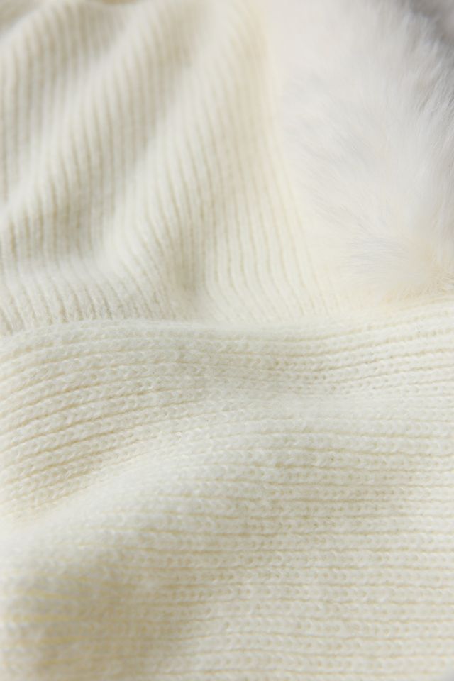 Faux Fur Trim Hood Scarf #2