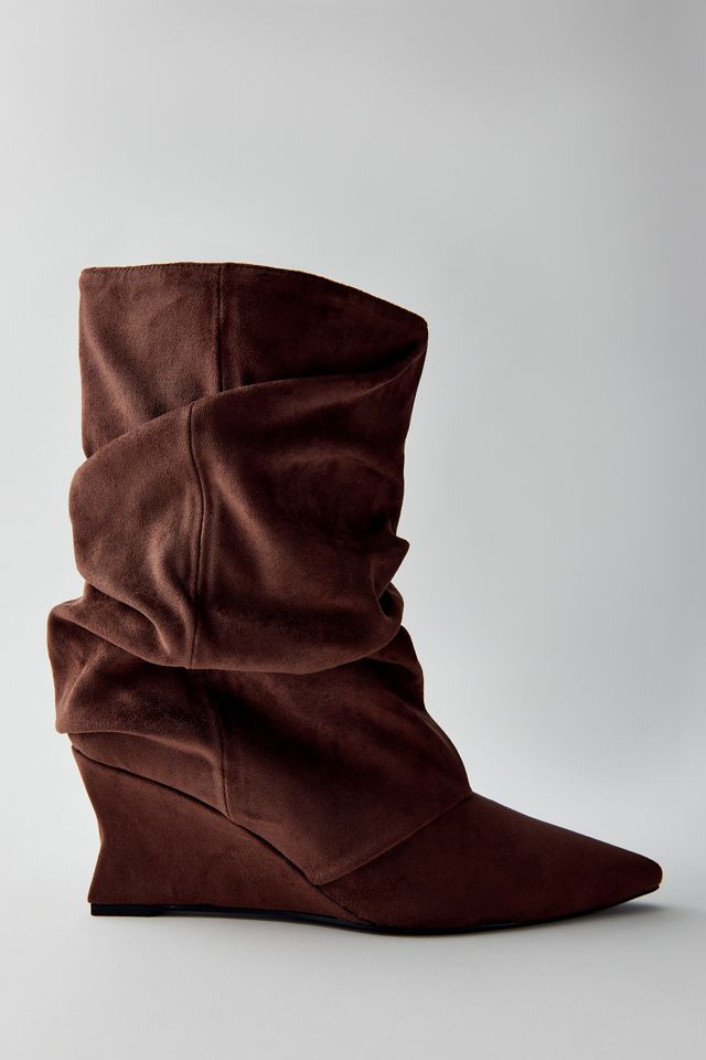Azalea Wang Alissa Slouch Wedge Booties #1