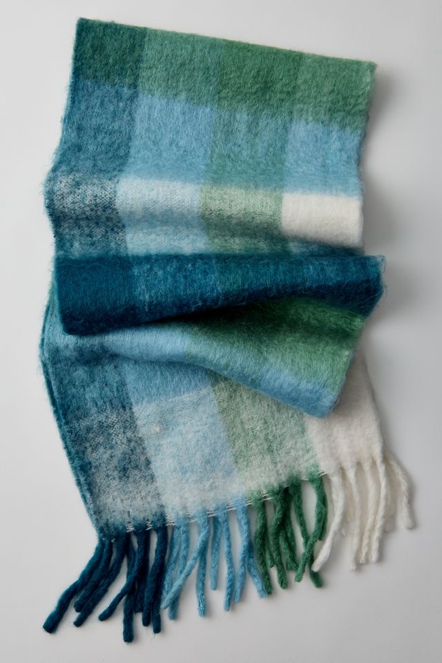 Check Pattern Blanket Scarf #1