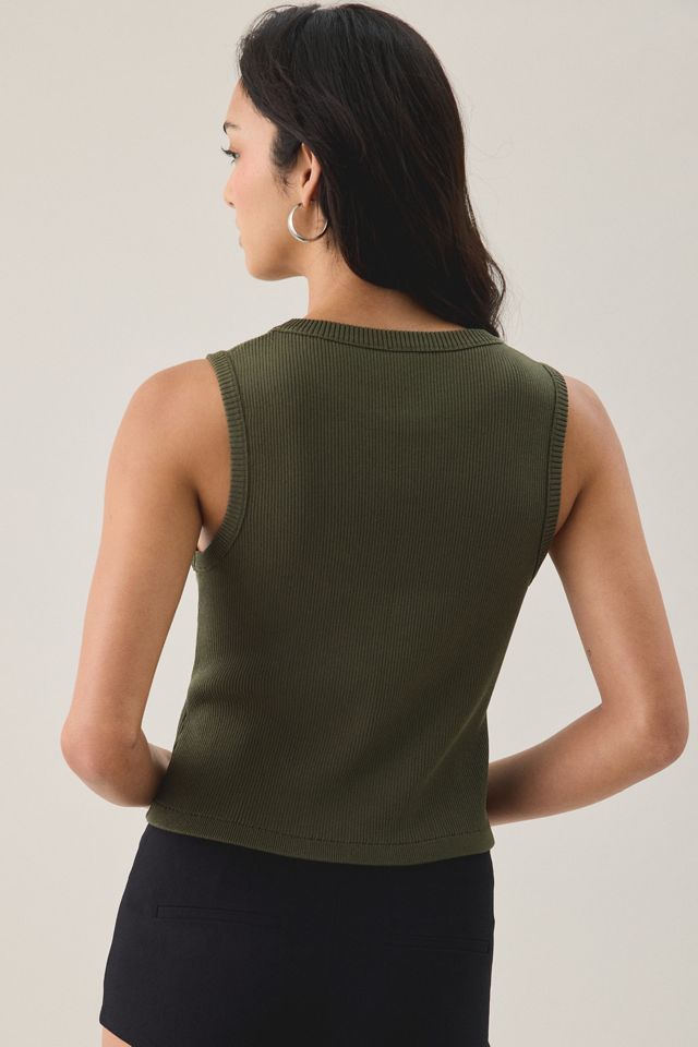 UO Asher Beaded Embellished Ribbed Tank Top #3