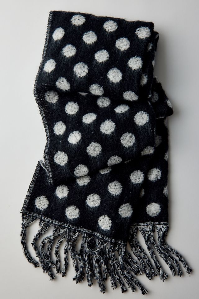 Polka Dot Blanket Scarf #1