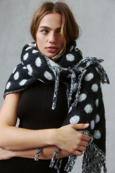 Polka Dot Blanket Scarf