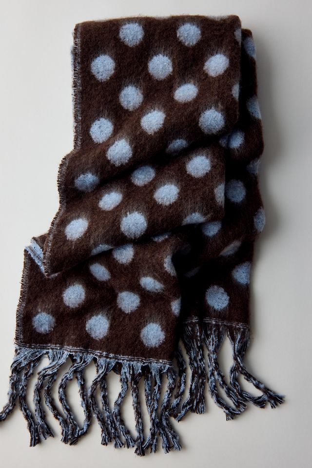 Polka Dot Blanket Scarf #1