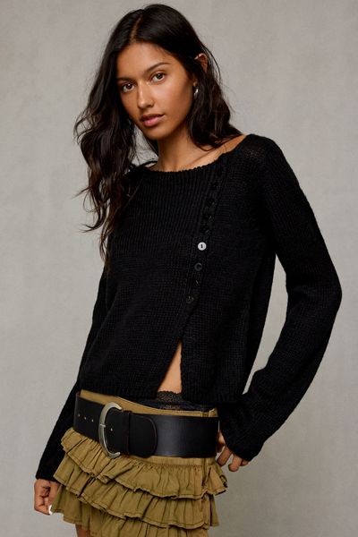 BDG Lorelai Asymmetric Flyaway Cardigan