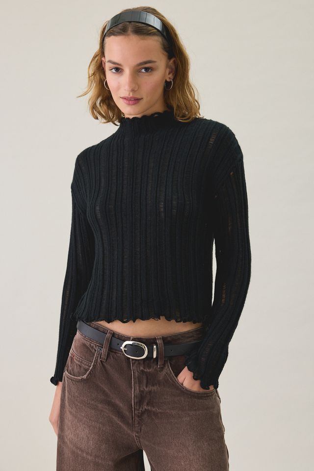 Kimchi Blue Phoebe Ribbed Mock Neck Sweater #3