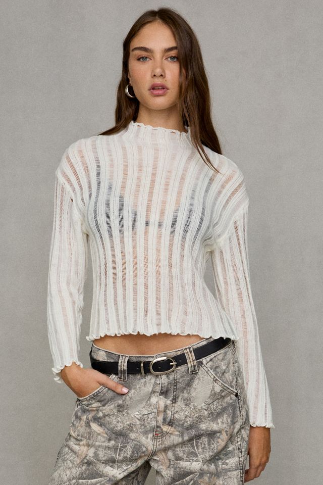Kimchi Blue Phoebe Ribbed Mock Neck Sweater #2