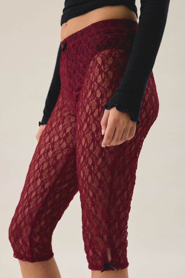 Out From Under Lily Sheer Lace Capri Pants #1