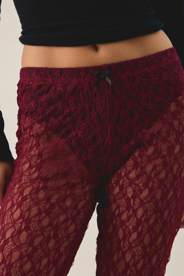 Out From Under Lily Sheer Lace Capri Pants #2
