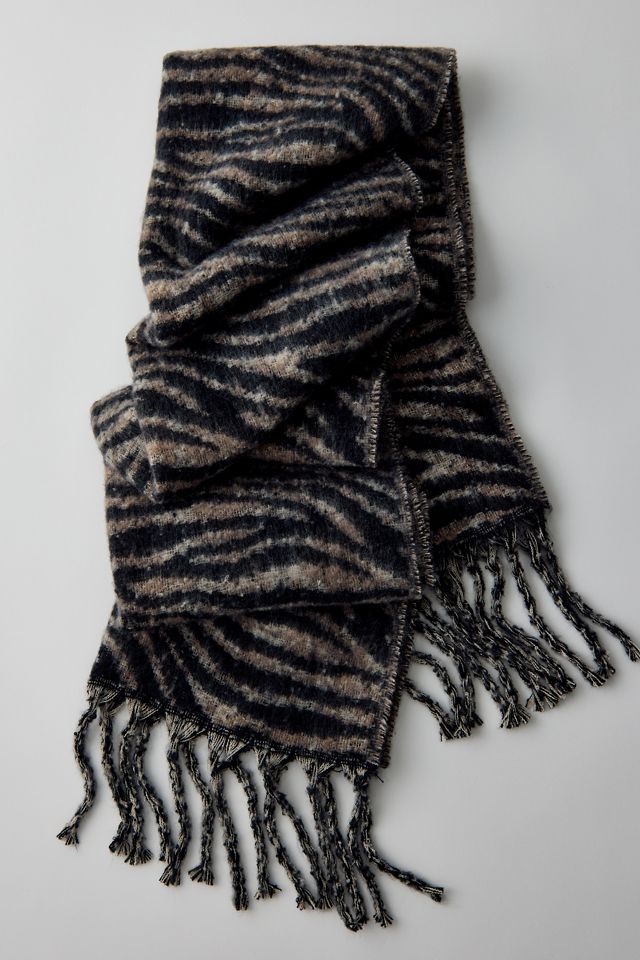 Zebra Pattern Blanket Scarf #1