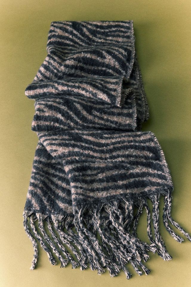 Zebra Pattern Blanket Scarf #3
