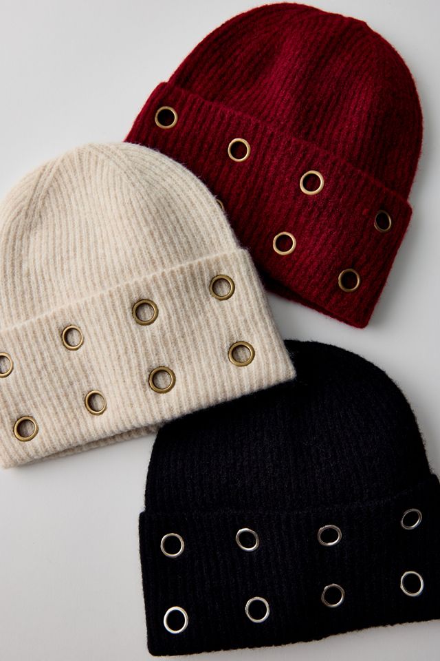 Grommet Cuff Beanie #4