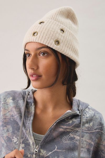 Grommet Cuff Beanie