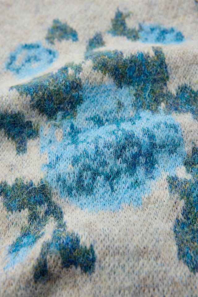 Rose Pattern Blanket Scarf #1