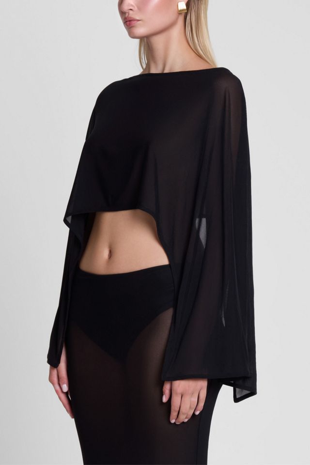 LEAU Imogen Sheer Mesh Cape #2
