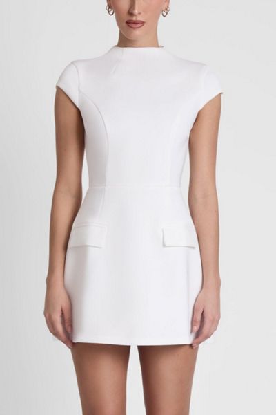 LEAU Cote Cap Sleeve Pocket Mini Dress
