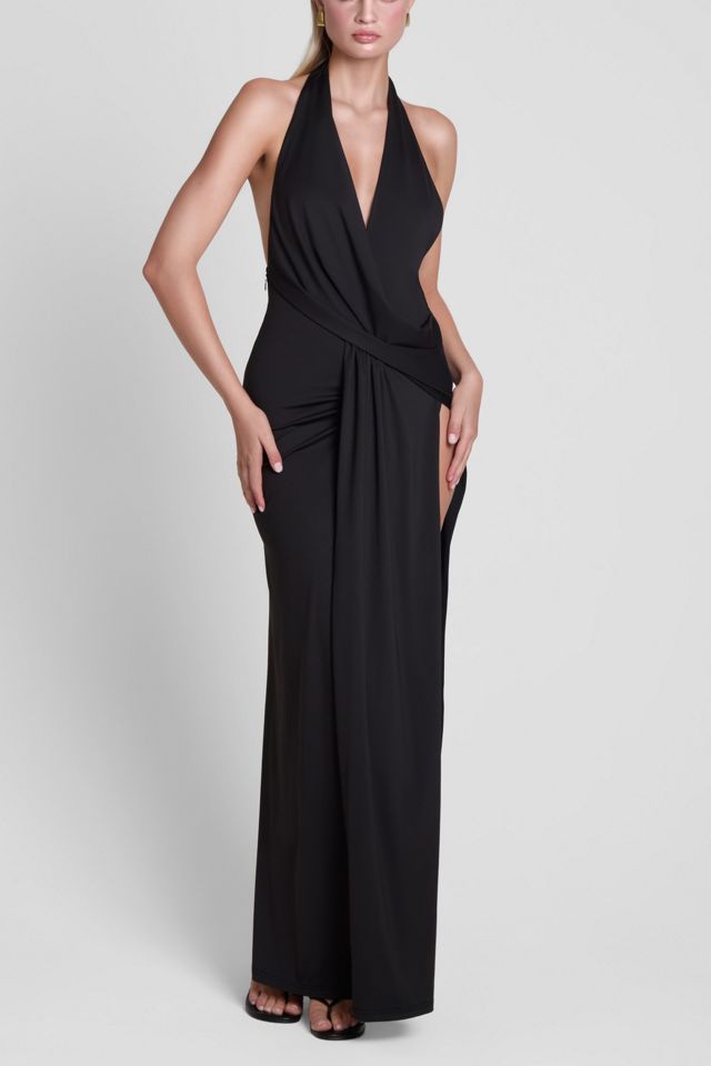 LEAU Palermo Plunge Drape Maxi Dress #1