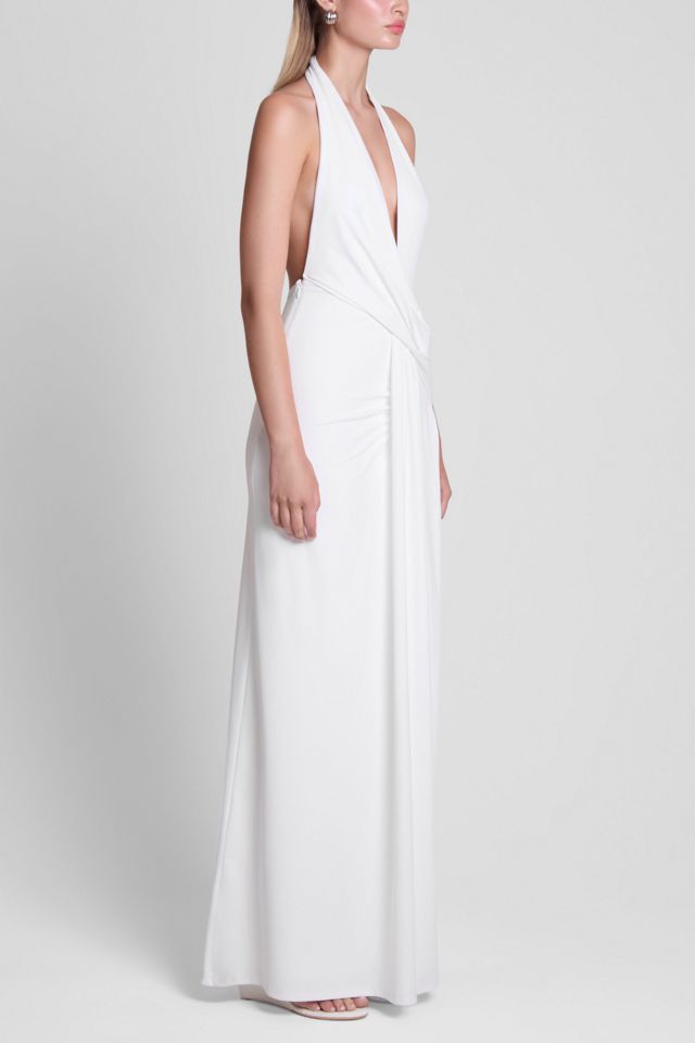 LEAU Palermo Plunge Drape Maxi Dress #3